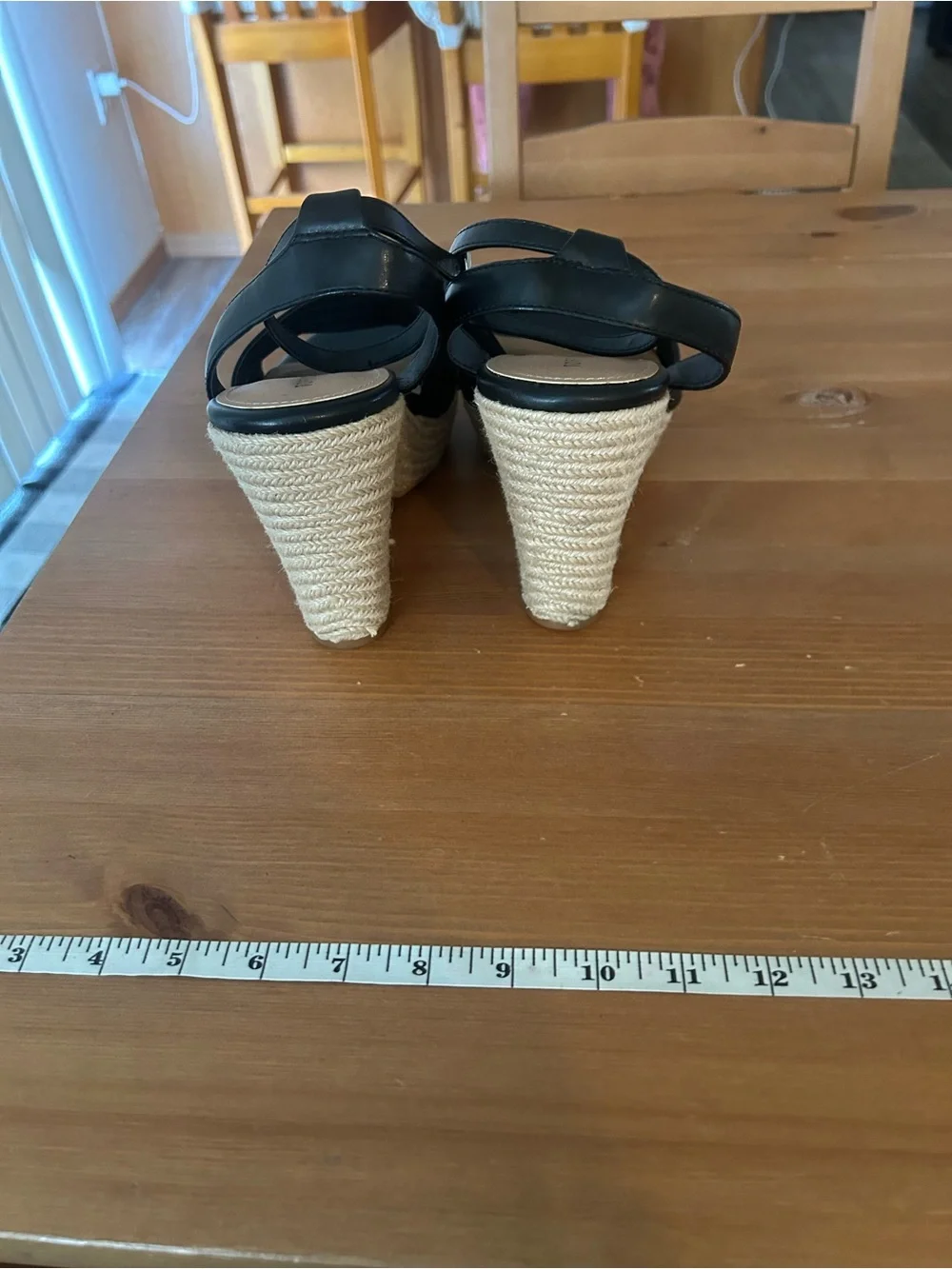 New Torrid Size 10W Black Espadrille wedge heels